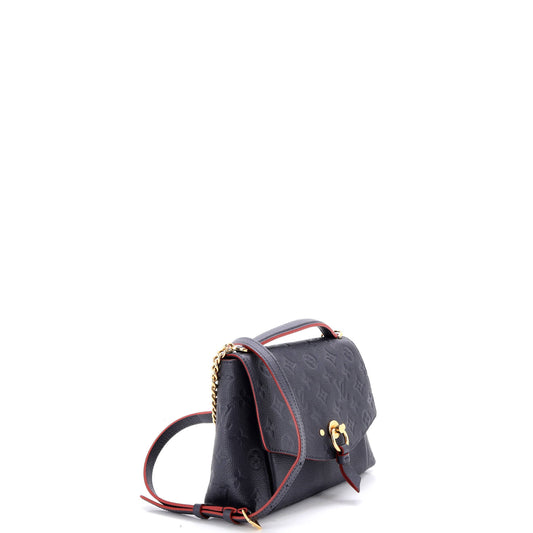 ルイ・ホワイト ホワイト ハンドバッグ モノグラム アンプラント レザー BB