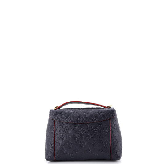 ルイ・ホワイト ホワイト ハンドバッグ モノグラム アンプラント レザー BB