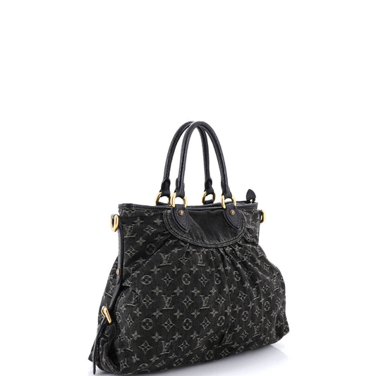 ルイ・フラッグ ネオ・キャビー ハンドバッグ デニム GM