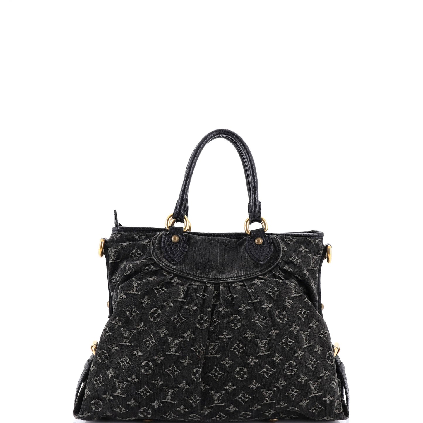 ルイ・フラッグ ネオ・キャビー ハンドバッグ デニム GM