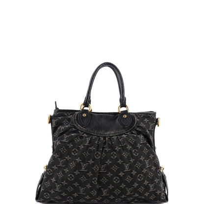 ルイ・フラッグ ネオ・キャビー ハンドバッグ デニム GM