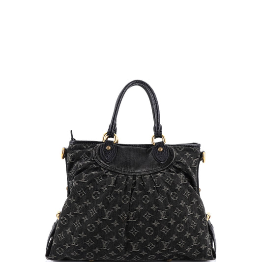 ルイ・フラッグ ネオ・キャビー ハンドバッグ デニム GM