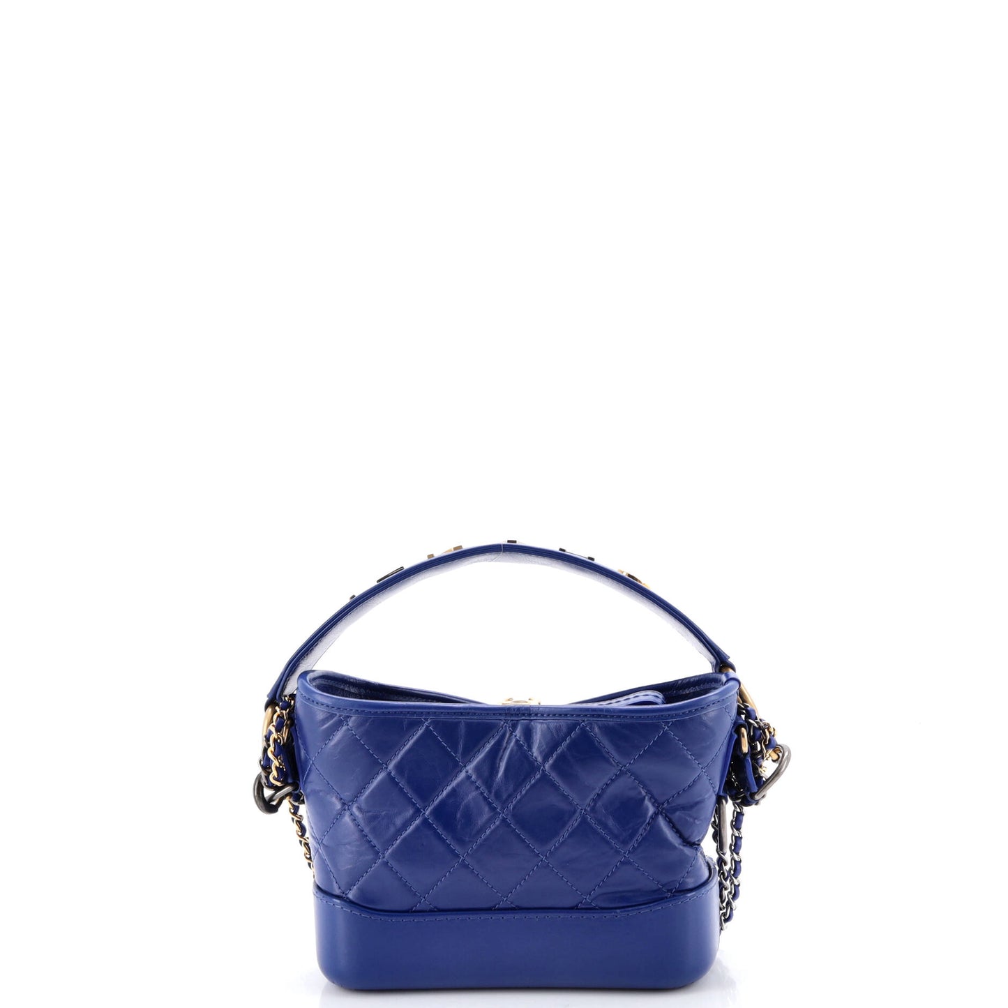 シャネル ガブリエル ホーボー ロゴ ハンドル キルティング エイジドカーフスキン スモール