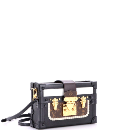 ルイ・モノグラム プチ・マル ハンドバッグ レザー＆モノグラムキャンバス トロンプ・ルイユ編み