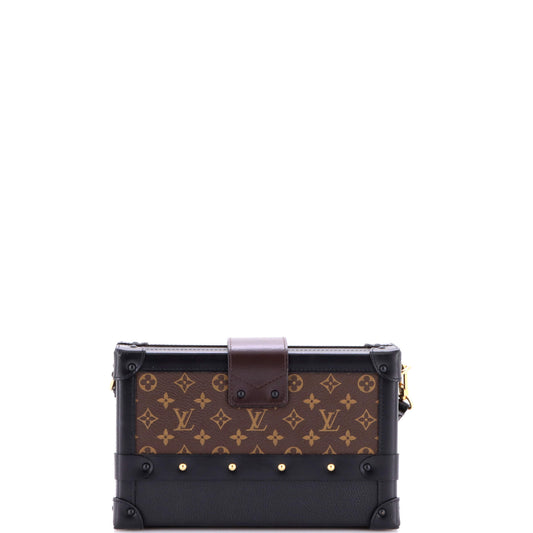 ルイ・モノグラム プチ・マル ハンドバッグ レザー＆モノグラムキャンバス トロンプ・ルイユ編み