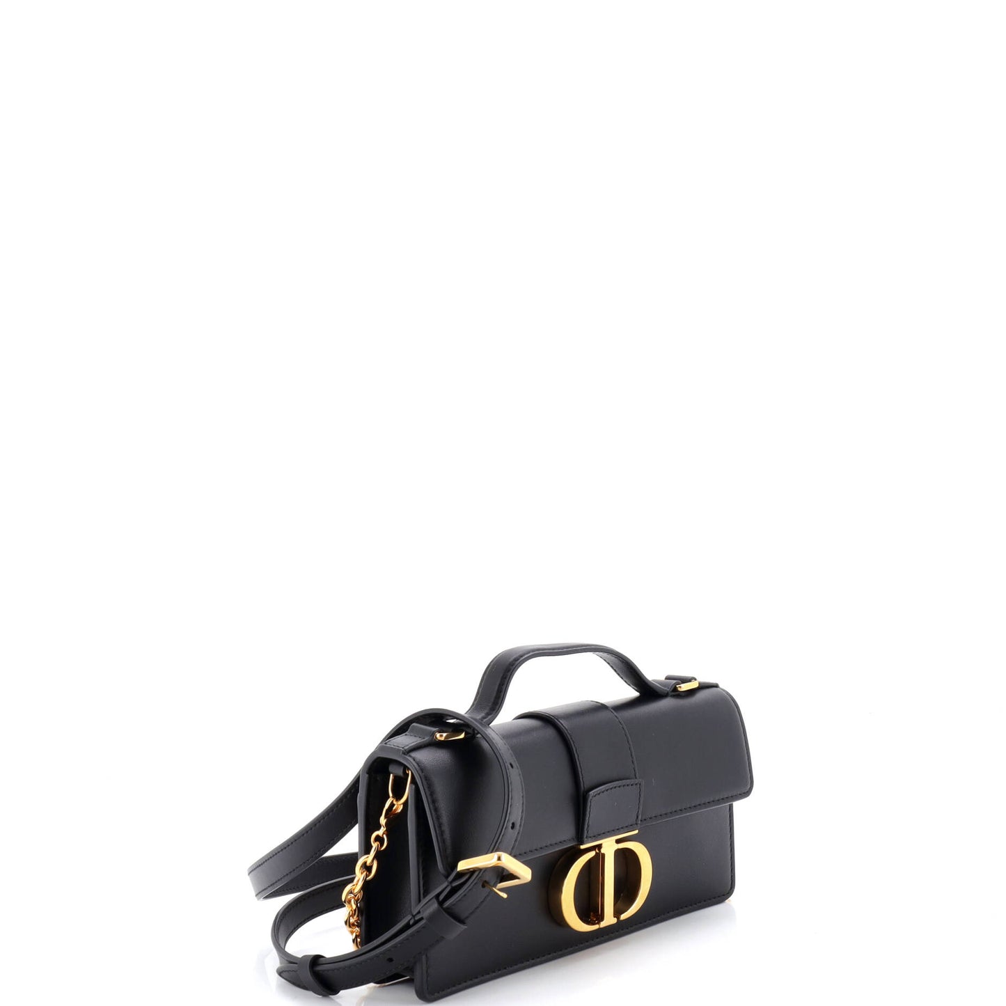 クリスチャン・ディオール 30 モンテーニュ チェーン フラップバッグ レザー イーストウエスト