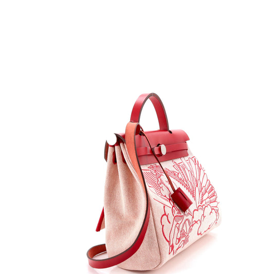 エルメス エルバッグ ジップ ペガス ポップ トワル＆レザー 31