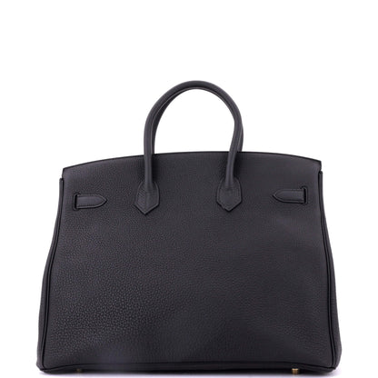 エルメス バーキン ハンドバッグ ブラック トゴ ゴールド金具 35