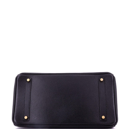 エルメス バーキン ハンドバッグ ブラック アルデンヌ ゴールド金具 35