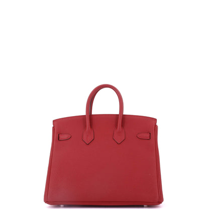 エルメス バーキン ハンドバッグ レッド トゴ パラジウム金具 25