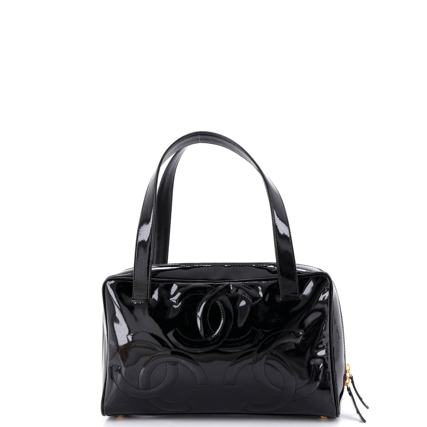 シャネル トリプルCC トートバッグ パテント ミディアム