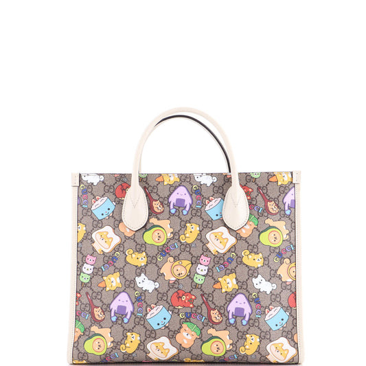 グッチ インターロッキングG パッチ トートバッグ プリント GG コーティングキャンバス スモール