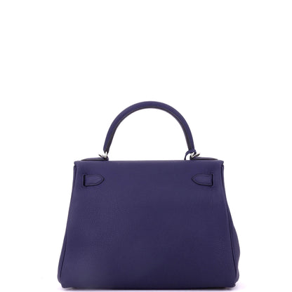 エルメス ケリー ハンドバッグ ブルートゴ パラジウム金具 28