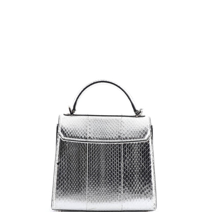 サルヴァトーレ フェラガモ Boxyz トップハンドル バッグ スネークスキン ミディアム