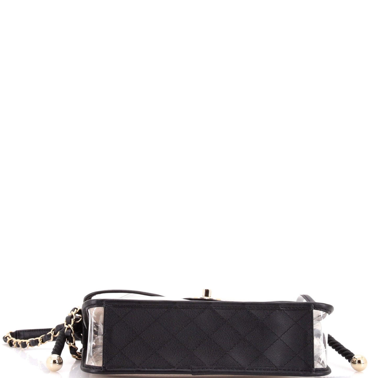 シャネル サンド バイ ザ シー パール フラップバッグ PVC ラムスキン ミディアム