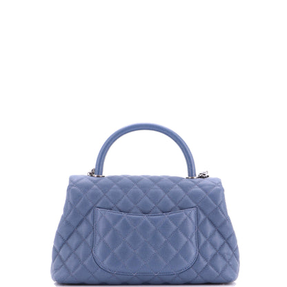 シャネル ココハンドル トップバッグ キルティング キャビア スモール