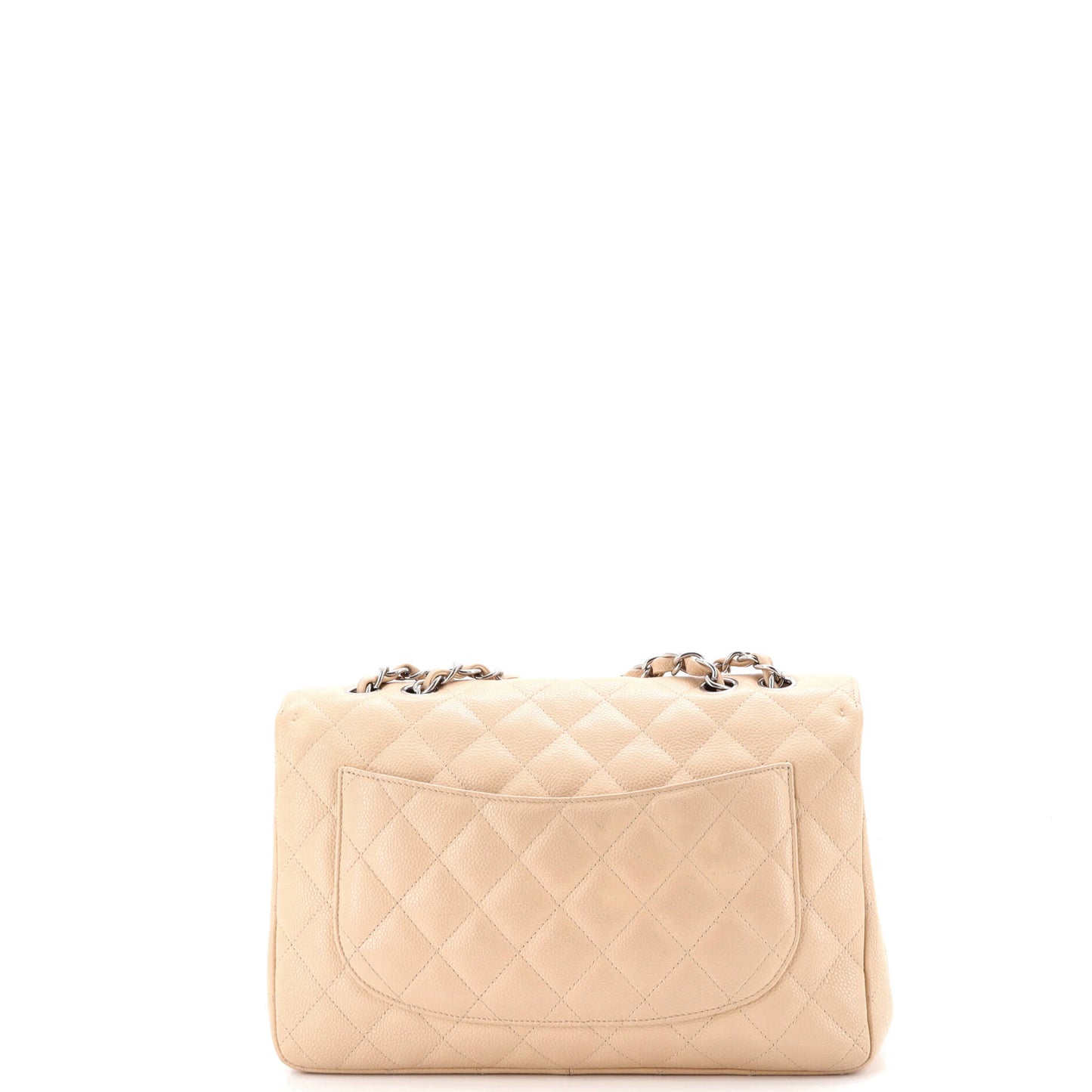 シャネル クラシック シングルフラップバッグ キルティング キャビア ジャンボ