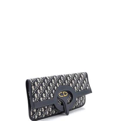 クリスチャン・ディオール フォールドオーバー クラッチ オブリーク キャンバス