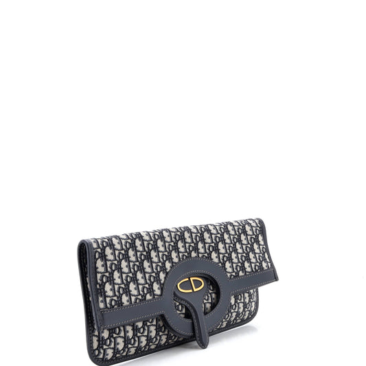 クリスチャン・ディオール フォールドオーバー クラッチ オブリーク キャンバス