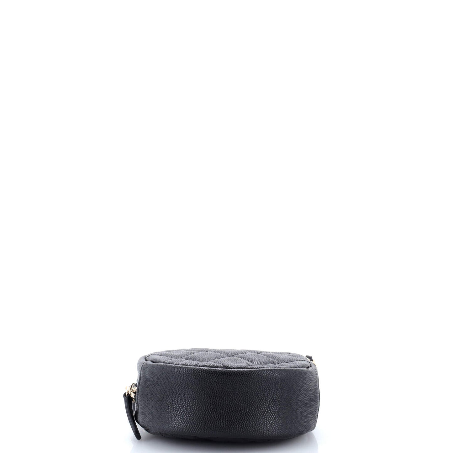 シャネル ラウンドクラッチ チェーン付き キルティング キャビア ミニ