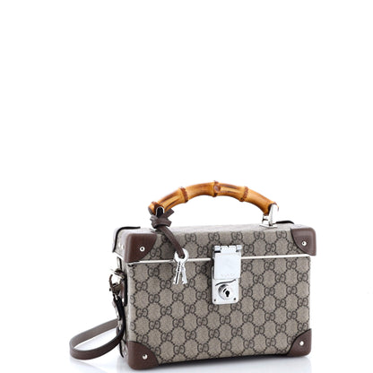 グッチ バンブー グローブ・トロッター バニティケース GGコーティングキャンバス