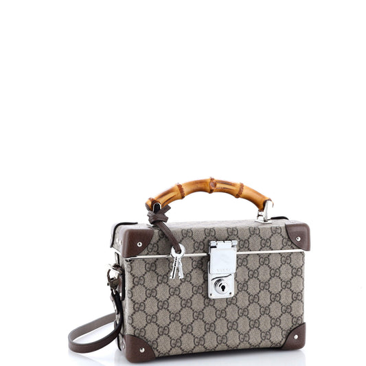 グッチ バンブー グローブ・トロッター バニティケース GGコーティングキャンバス