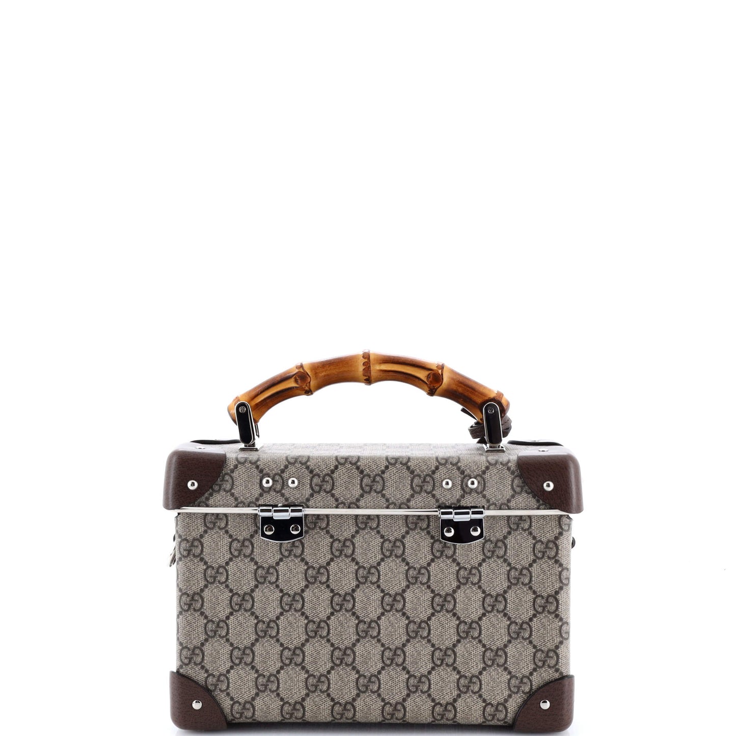 グッチ バンブー グローブ・トロッター バニティケース GGコーティングキャンバス