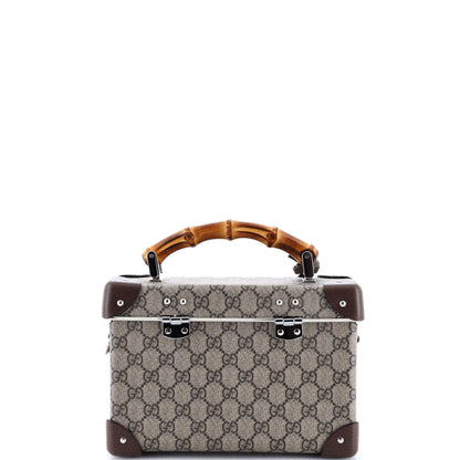 グッチ バンブー グローブ・トロッター バニティケース GGコーティングキャンバス