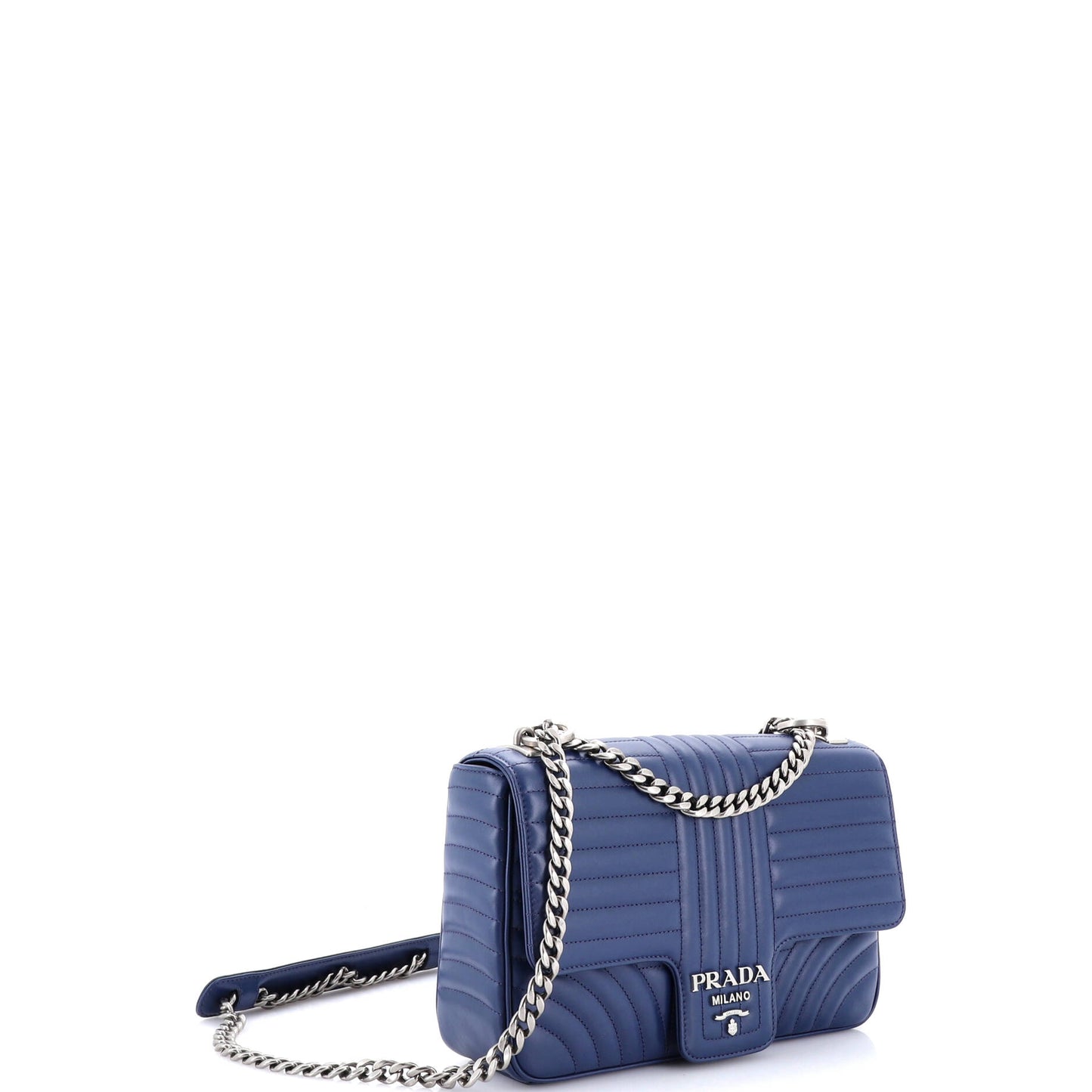 プラダ チェーンフラップショルダーバッグ ダイアグラム キルティングレザー ラージ