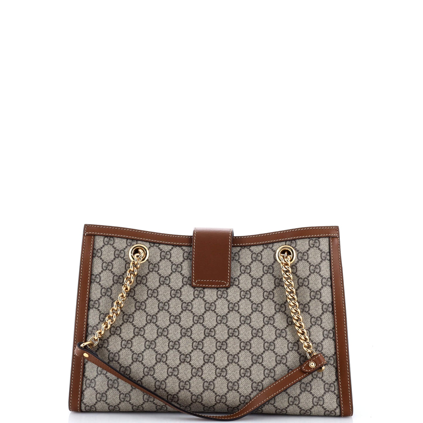 グッチ パドロック チェーン トート GGコーティングキャンバス レザー ミディアム