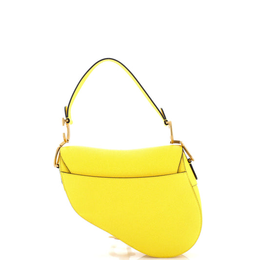 クリスチャン・ディオール サドルハンドバッグ（ストラップ付き） レザー ミディアム