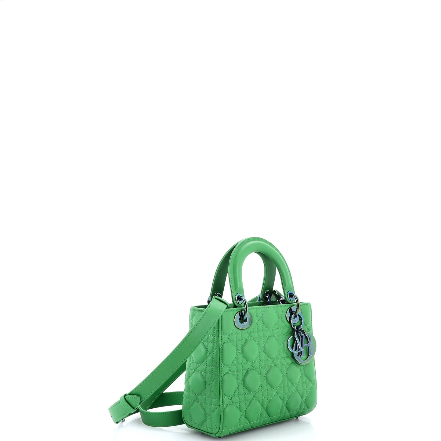 クリスチャン・ディオール レディ・ディオール バッグ カナージュ キルト ラムスキン レインボー金具 スモール