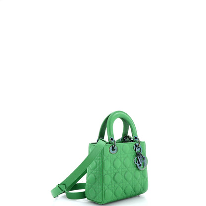 クリスチャン・ディオール レディ・ディオール バッグ カナージュ キルト ラムスキン レインボー金具 スモール