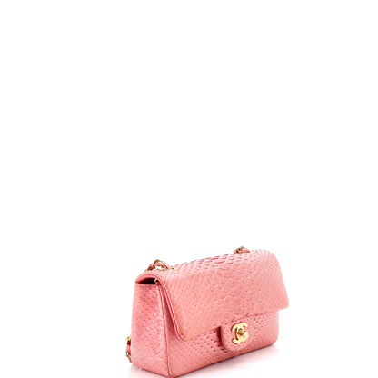 シャネル クラシック シングルフラップバッグ パイソン ミニ