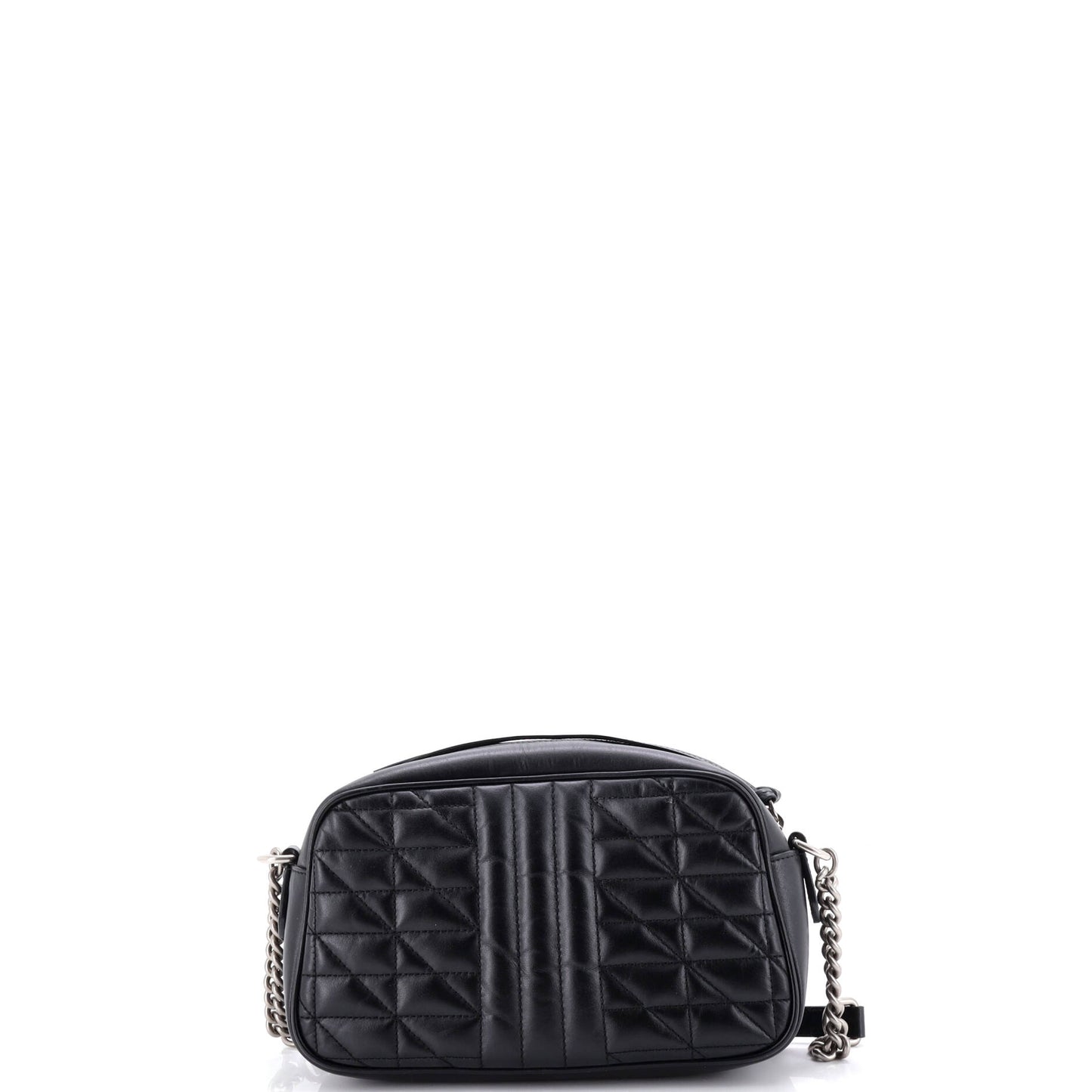 グッチ GGマーモントショルダーバッグ ミックスマトラッセ レザー スモール