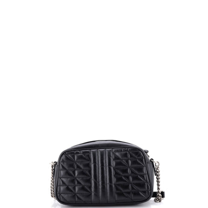 グッチ GGマーモントショルダーバッグ ミックスマトラッセ レザー スモール