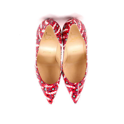 クリスチャン・ルブタン レディース ピガール フォリーズパンプス プリントパテント 100