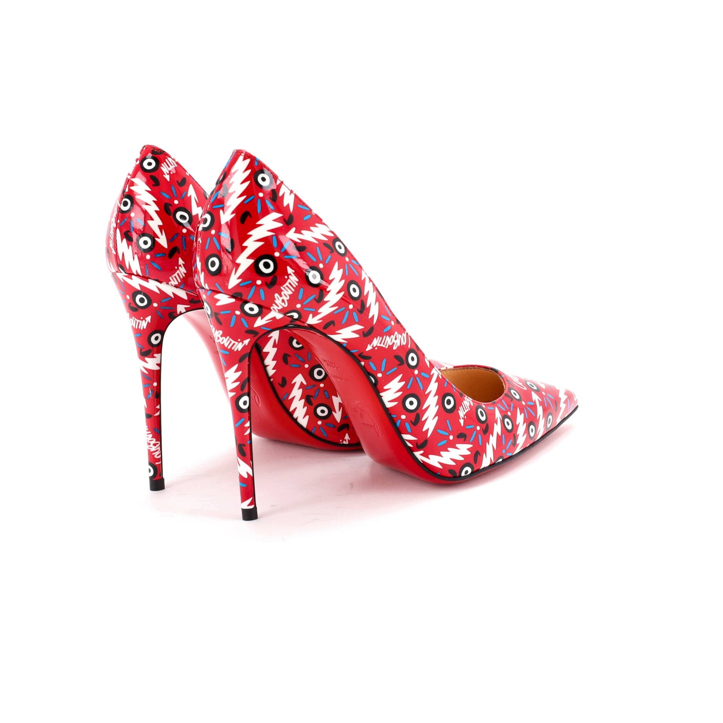 クリスチャン・ルブタン レディース ピガール フォリーズパンプス プリントパテント 100