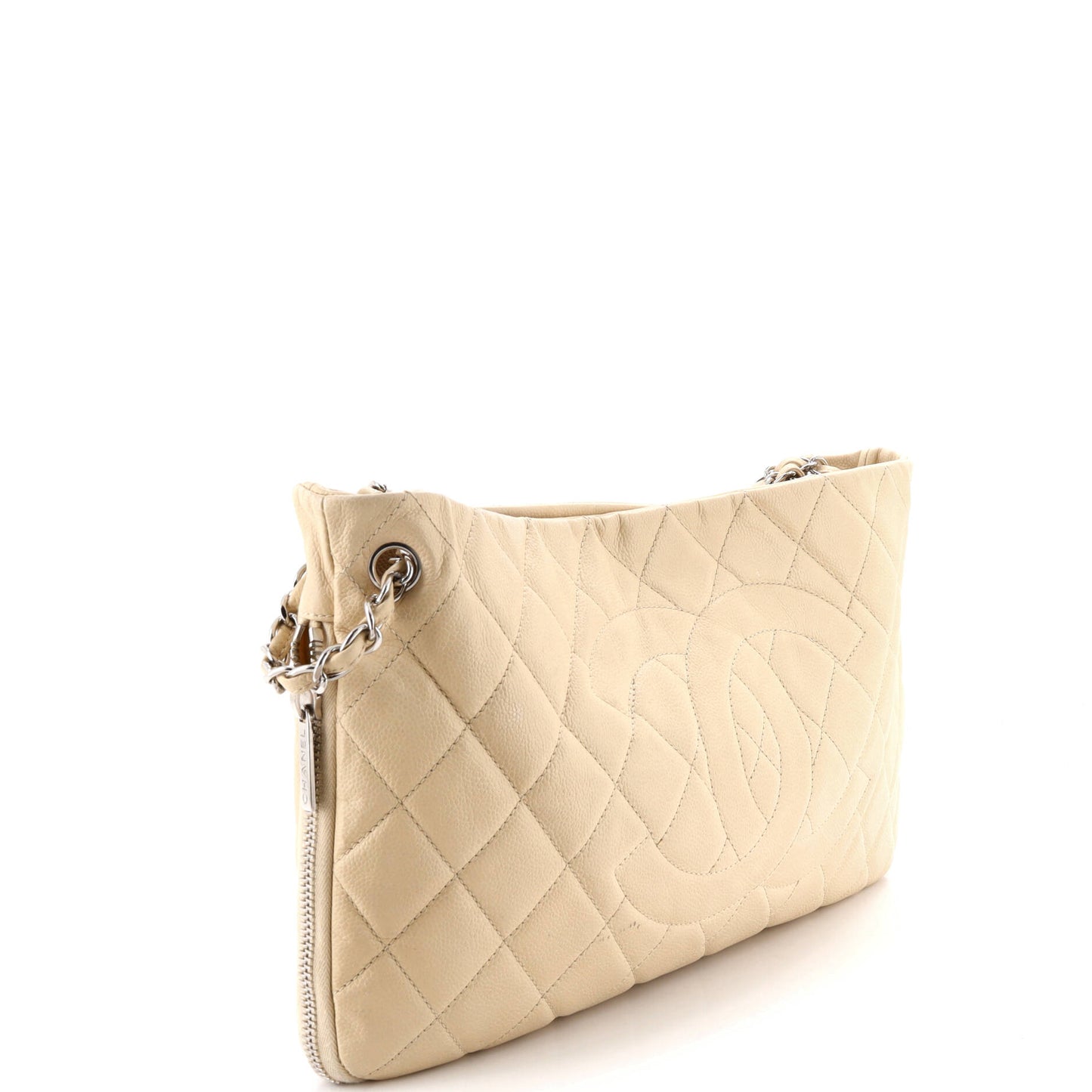 シャネル タイムレス CC エクスパンダブル トート キルティング キャビア ミディアム