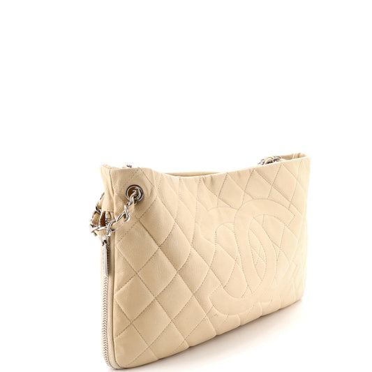 シャネル タイムレス CC エクスパンダブル トート キルティング キャビア ミディアム