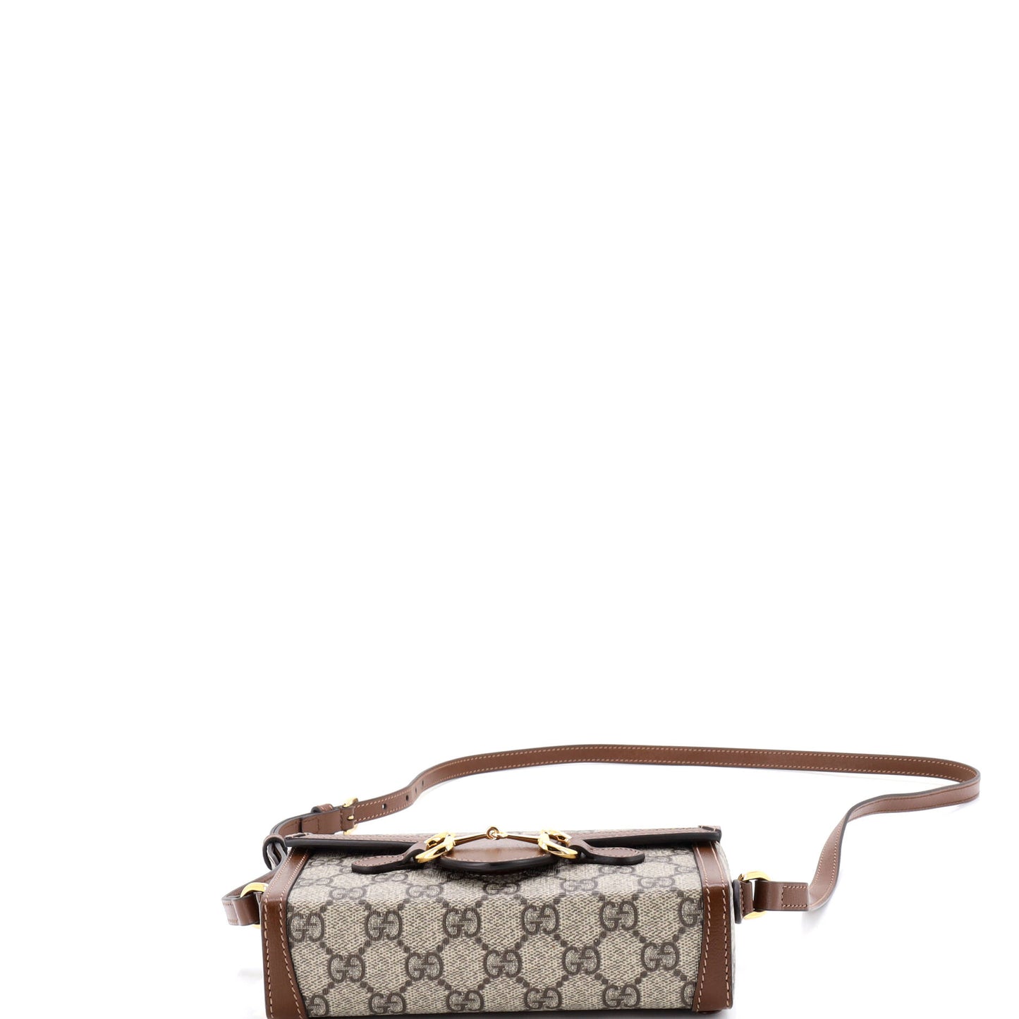 グッチ ホースビット 1955 フラップ クロスボディバッグ GGコーティングキャンバス ミニ