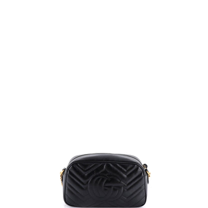 グッチ GGマーモント ショルダーバッグ マトラッセ レザー スモール