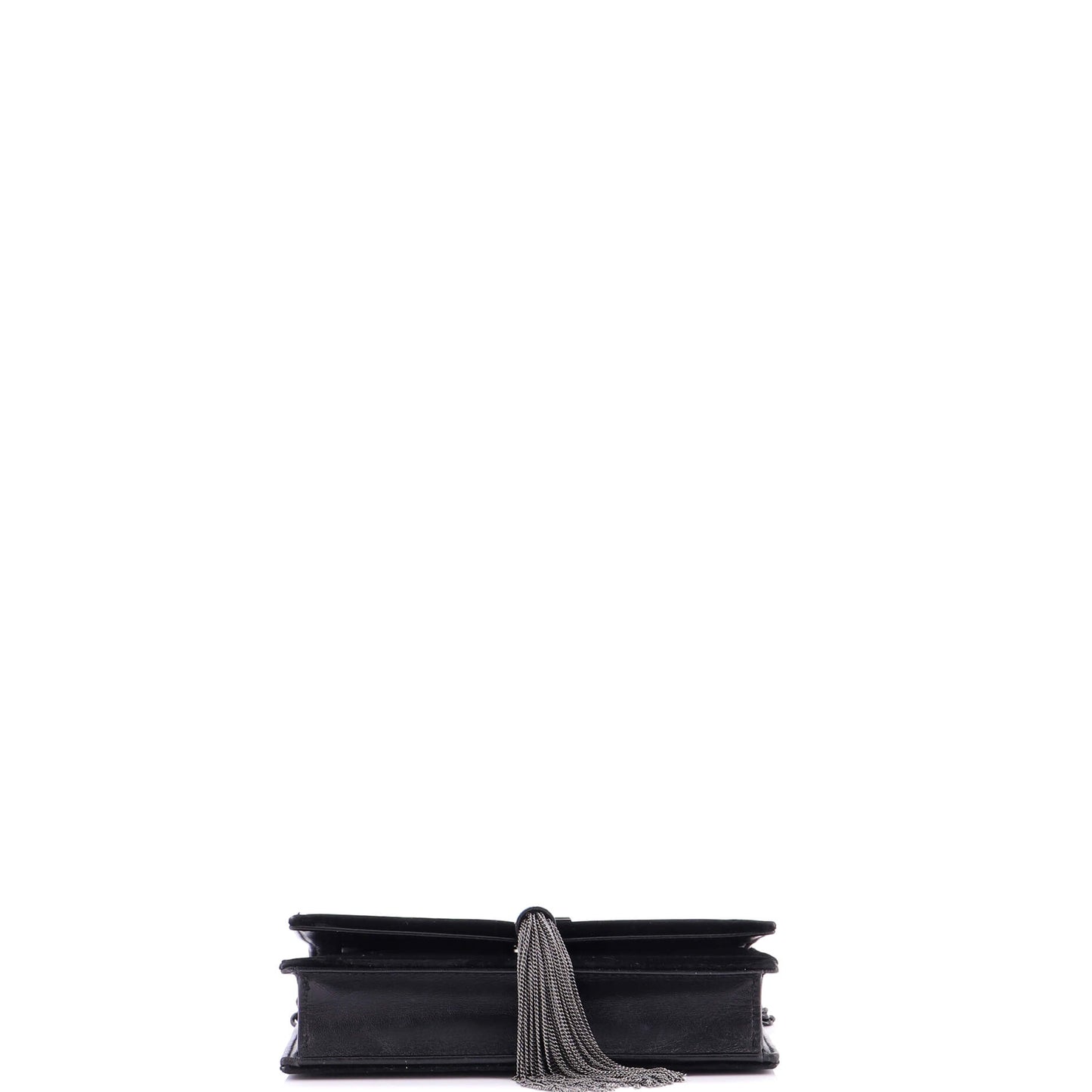 サンローラン クラシック モノグラム タッセル チェーンウォレット ベルベット