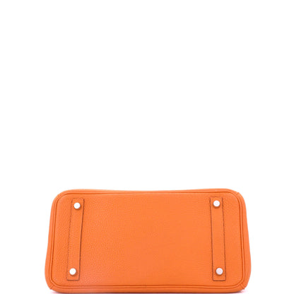エルメス バーキン ハンドバッグ オレンジ トゴ パラジウム金具 30