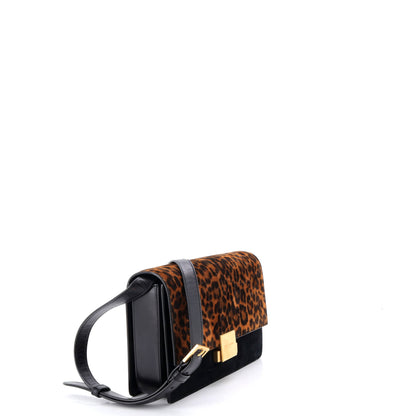 サンローラン ベルシャスショルダーバッグ スエード＆プリント ポニーヘア ミディアム