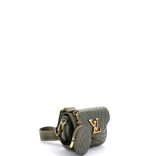 ルイ・ボタン ニューウェーブ マルチポシェット キルティングレザー