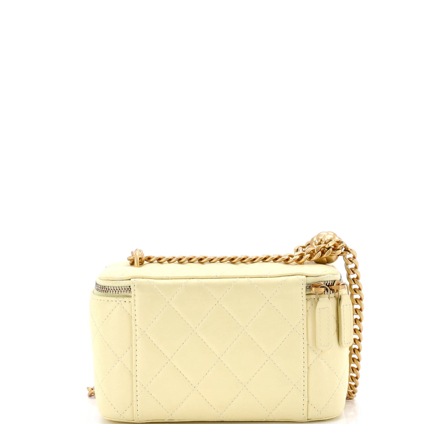 シャネル スウィート カメリア バニティケース チェーン付き キルティング ラムスキン スモール