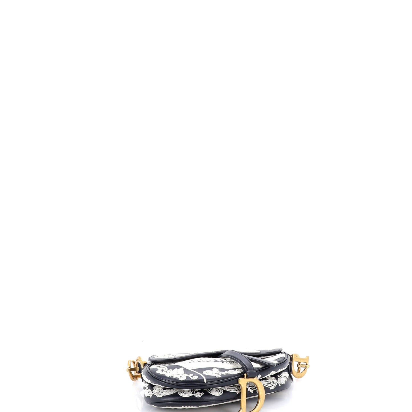 クリスチャン・ディオール サドルハンドバッグ エンブロイダリー カーフスキン ミディアム