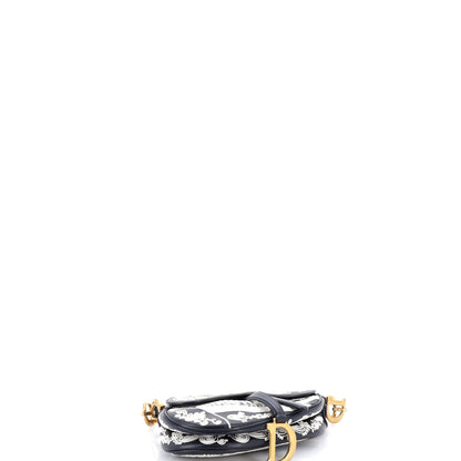 クリスチャン・ディオール サドルハンドバッグ エンブロイダリー カーフスキン ミディアム