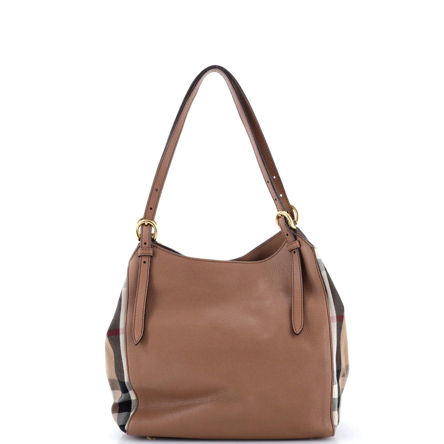 バーバリー カンタベリー トートバッグ レザー＆ハウスチェック キャンバス スモール